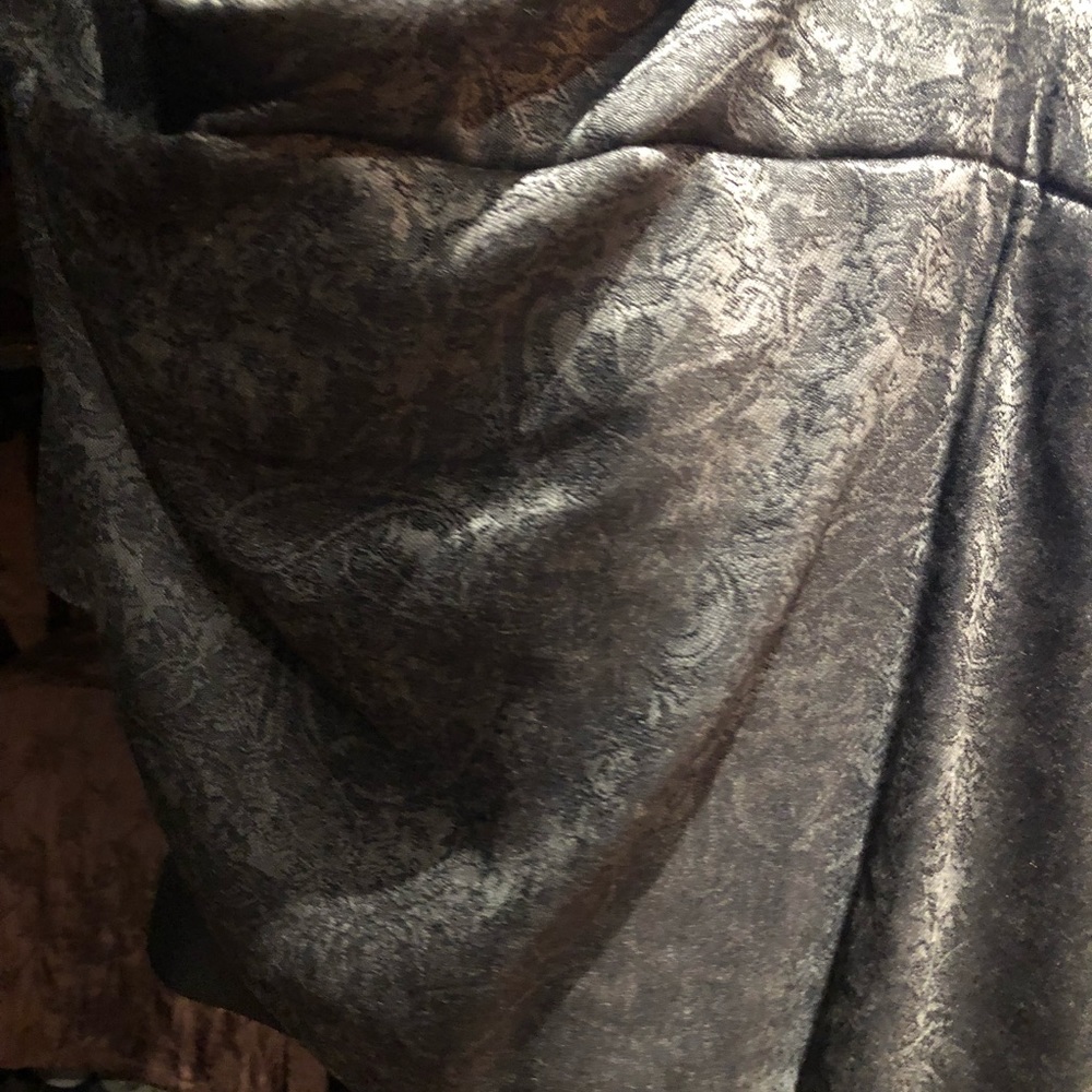 Vintage style Gray paisley pashmina shawl